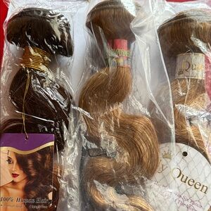 Wavy Human Hair Bundles - Light Brown & Medium Brown